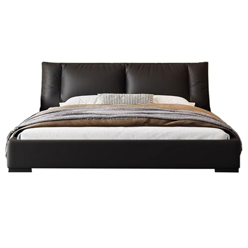 DLCQIJI Schwarzes modernes Bettgestell in voller Größe, Queen-Size-Plattformbett, Holzlattenstütze, mit Kopfteil, geräuschfrei DLCQIJI Schwarzes modernes Bettgestell in voller Größe, Queen-Size-Plattformbett, Holzlattenstütze, mit Kopfteil, geräuschfrei von DLCQIJI