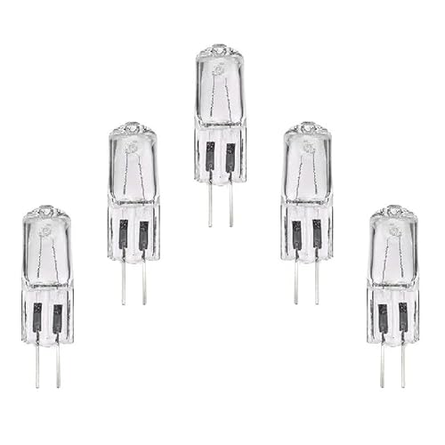 DLEDMOP 10er-Pack G4-Halogen-Glühbirnen 20 W 220 V Klare Kapsel 35 W 50 W 2-polige Glühbirne Halogen-Stiftsockel Warmweiß 2700K Dimmbar,20W,5 Stück DLEDMOP 10er-Pack G4-Halogen-Glühbirnen 20 W 220 V Klare Kapsel 35 W 50 W 2-polige Glühbirne Halogen-Stiftsockel Warmweiß 2700K Dimmbar,20W,5 Stück von DLEDMOP