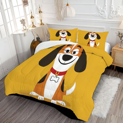 Bettdecke 140x200cm 4 Jahreszeiten, Kinderbuchillustrationen Vierjahreszeiten Steppdecke Glücklicher Hund Druck Bettdecke ohne Bezug Waschbar Warme Schlafdecke mit 1 Kissenbezug 80x80cm, Kurkuma Bettdecke 140x200cm 4 Jahreszeiten, Kinderbuchillustrationen Vierjahreszeiten Steppdecke Glücklicher Hund Druck Bettdecke ohne Bezug Waschbar Warme Schlafdecke mit 1 Kissenbezug 80x80cm, Kurkuma von DLERFLOVR