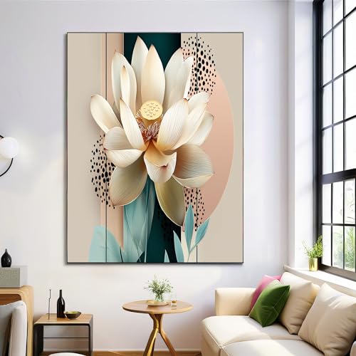 DLERFLOVR Lotus Bild auf Leinwand, Geometrische Blumen Ästhetik Wandbilder Wanddekoration für Lesezimmer Schlafzimmer Deko 30L x 40B cm30L x 40B cm Ungerahmt - Hellbeige DLERFLOVR Lotus Bild auf Leinwand, Geometrische Blumen Ästhetik Wandbilder Wanddekoration für Lesezimmer Schlafzimmer Deko 30L x 40B cm30L x 40B cm Ungerahmt - Hellbeige von DLERFLOVR