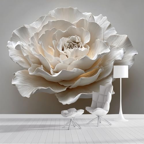 Fototapete 3D Rose 300x210cm XXL Tapete Seidentapeten Tonblumen Wandtapete Grau 3D Effekt Wand Dekoration für Schlafzimmer Wohnzimmer Fototapete 3D Rose 300x210cm XXL Tapete Seidentapeten Tonblumen Wandtapete Grau 3D Effekt Wand Dekoration für Schlafzimmer Wohnzimmer von DLERFLOVR