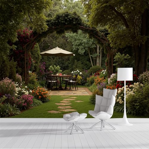 Fototapete 3d Effekt Panorama-Tapete 250x175cm Dichte Vegetation Seidenmaterial Wandbilder Charmanter Garten geeignet für die Wanddekoration von Wohnzimmer und Schlafzimmer Dunkelgrün Fototapete 3d Effekt Panorama-Tapete 250x175cm Dichte Vegetation Seidenmaterial Wandbilder Charmanter Garten geeignet für die Wanddekoration von Wohnzimmer und Schlafzimmer Dunkelgrün von DLERFLOVR