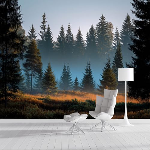 Fototapete Schöner Wald 350x250cm Schlafzimmer Wohnzimmer Seide XXL Wandtapete Realistische Landschaftsmalerei Fototapeten Bildtapete 3d Effekt Wand Dekoration, Dunkelgrün Fototapete Schöner Wald 350x250cm Schlafzimmer Wohnzimmer Seide XXL Wandtapete Realistische Landschaftsmalerei Fototapeten Bildtapete 3d Effekt Wand Dekoration, Dunkelgrün von DLERFLOVR