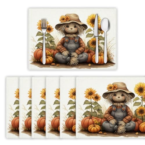 Platzsets Süßer Strohhalm, 2er Set Platzsets 30 x 45cm Placemat mit Sonnenblumen Und Kürbisse Tischsets aus Leinen für Esszimmer Küche, Tischdekoration, Braun Platzsets Süßer Strohhalm, 2er Set Platzsets 30 x 45cm Placemat mit Sonnenblumen Und Kürbisse Tischsets aus Leinen für Esszimmer Küche, Tischdekoration, Braun von DLERFLOVR