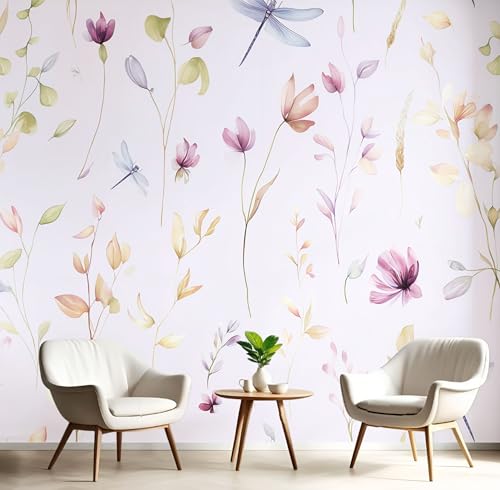 Wildblumen Aquarell Seide Foto Tapete Minimalismus Fototapete Panorama XXL Wandtapete 3d Effekt Wand Dekoration für Wohnzimmer Schlafzimmer Küchen, 450x315cm, Lila Wildblumen Aquarell Seide Foto Tapete Minimalismus Fototapete Panorama XXL Wandtapete 3d Effekt Wand Dekoration für Wohnzimmer Schlafzimmer Küchen, 450x315cm, Lila von DLERFLOVR