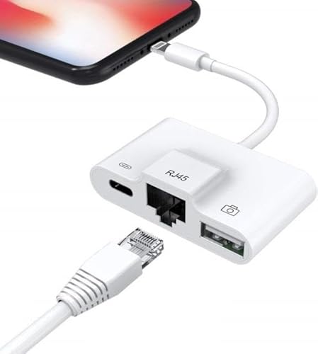 DLH Lightning/RJ45 Ethernet-Adapter für Apple iPhone und iPad DLH Lightning/RJ45 Ethernet-Adapter für Apple iPhone und iPad von DLH