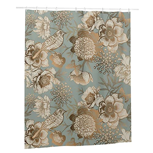 DLJIYZX Duschvorhang Vogel Und Blumen Duschvorhänge Für Badezimmer Dekor Wasserdicht Polyestergewebe Badevorhänge 152 X 183 cm DLJIYZX Duschvorhang Vogel Und Blumen Duschvorhänge Für Badezimmer Dekor Wasserdicht Polyestergewebe Badevorhänge 152 X 183 cm von DLJIYZX