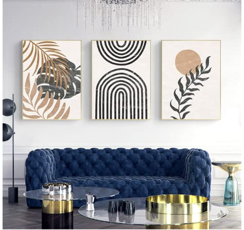 DLKAJFK 3er Set Poster Abstrakte Boho Poster Strichzeichnung Frau,remium Grüne Blätter Bilder, Moderne Wanddekoration Bilder, Ohne Rahmen (Stile 3,60x90cm*3) von DLKAJFK