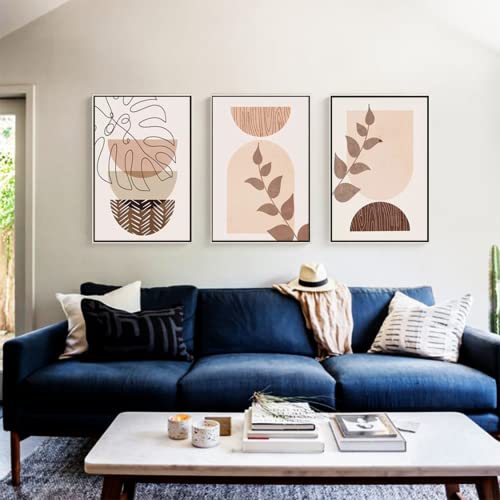 DLKAJFK 3er Set Poster Abstrakte Boho Poster Strichzeichnung Frau,remium Grüne Blätter Bilder, Moderne Wanddekoration Bilder, Ohne Rahmen (stile 2,50x70cm*3) von DLKAJFK
