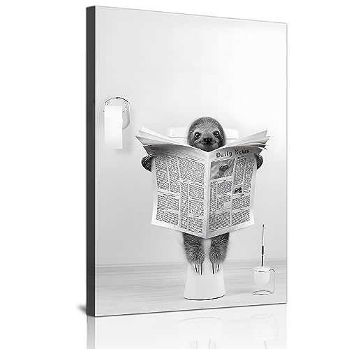 DLKAJFK Zeitung Hochlandrinder Löwe Bär Kaninchen Faultier Affe Schwarz und Weiß Wandkunst Leinwand Badezimmer Dekorative Wandmalerei,Rahmenlos(Faultier,60x90cm) DLKAJFK Zeitung Hochlandrinder Löwe Bär Kaninchen Faultier Affe Schwarz und Weiß Wandkunst Leinwand Badezimmer Dekorative Wandmalerei,Rahmenlos(Faultier,60x90cm) von DLKAJFK