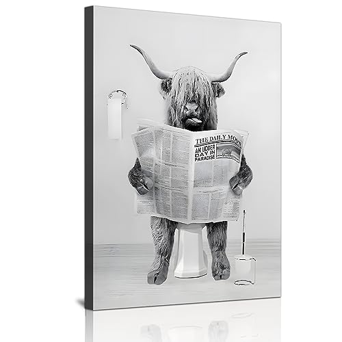 DLKAJFK Zeitung Hochlandrinder Löwe Bär Kaninchen Faultier Affe Schwarz und Weiß Wandkunst Leinwand Badezimmer Dekorative Wandmalerei,Rahmenlos(Hochlandrinder7,20x30cm) DLKAJFK Zeitung Hochlandrinder Löwe Bär Kaninchen Faultier Affe Schwarz und Weiß Wandkunst Leinwand Badezimmer Dekorative Wandmalerei,Rahmenlos(Hochlandrinder7,20x30cm) von DLKAJFK