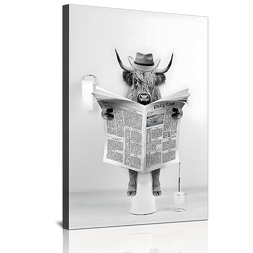 DLKAJFK Zeitung Hochlandrinder Löwe Bär Kaninchen Faultier Affe Schwarz und Weiß Wandkunst Leinwand Badezimmer Dekorative Wandmalerei,Rahmenlos(Hochlandrinder6,30x40cm) DLKAJFK Zeitung Hochlandrinder Löwe Bär Kaninchen Faultier Affe Schwarz und Weiß Wandkunst Leinwand Badezimmer Dekorative Wandmalerei,Rahmenlos(Hochlandrinder6,30x40cm) von DLKAJFK