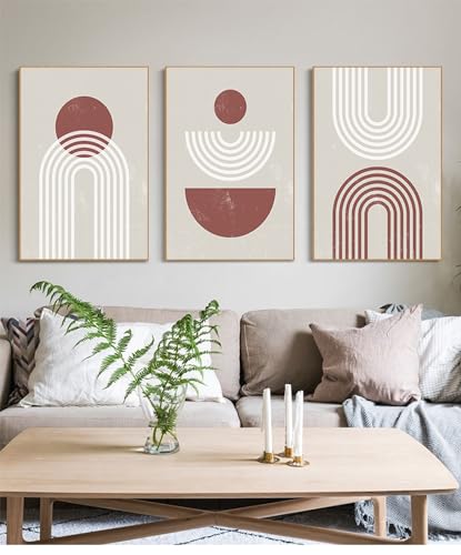 Moderne Abstrakt Kunst Wandbilder Bohemian Poster Set Aesthetic Pflanze Bilder Boho Deko Bilder,Ohne Rahmen (Poster-07,3Pcs-20x30cm) von DLKAJFK
