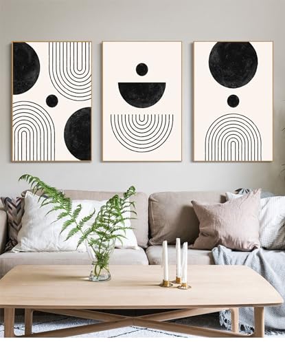 Moderne Abstrakt Kunst Wandbilder Bohemian Poster Set Aesthetic Pflanze Bilder Boho Deko Bilder,Ohne Rahmen (Poster-12,3Pcs-20x30cm) von DLKAJFK