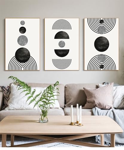 Moderne Abstrakt Kunst Wandbilder Bohemian Poster Set Aesthetic Pflanze Bilder Boho Deko Bilder,Ohne Rahmen (Poster-13,3Pcs-30x40cm) von DLKAJFK