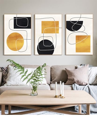 Moderne Abstrakt Kunst Wandbilder Bohemian Poster Set Aesthetic Pflanze Bilder Boho Deko Bilder,Ohne Rahmen (Poster-14,3Pcs-50x70cm) von DLKAJFK