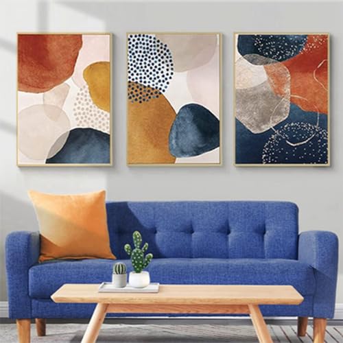 Moderne Aesthetic Pflanze Bilder Boho Deko Bilder,Abstrakt Kunst Wandbilder Bohemian Poster Set,Ohne Rahmen (Poster-05,3Pcs-60x90cm) von DLKAJFK