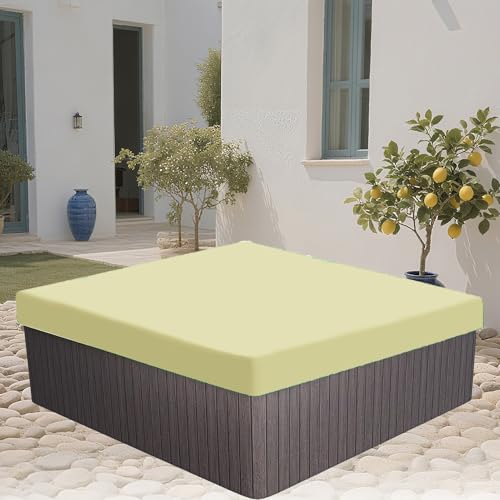 DLLDLGG Robuste Whirlpool-Abdeckung für 220 cm Große, Quadratische Gartenmöbelabdeckung, 210D Strapazierfähiges Oxford-Gewebe, Wasserdicht, Staubdicht, UV-beständig, Tankschutz von DLLDLGG