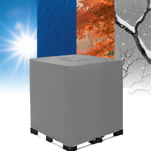 IBC-Tankabdeckung, Robuste, Wasserdichte Wassertankabdeckung für 250-Gallonen-Regenfässer Im Außenbereich, Staubdichte IBC-Containerabdeckung für Den Industriellen und Privaten Einsatz von DLLDLGG