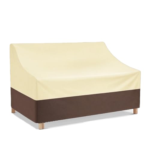 Strapazierfähige Terrassensofa-Abdeckung, Wasserdichte Gartenmöbel-Abdeckung, Schutz für Gartentisch, Gartenstuhl, 3-Sitzer-Couch mit Winddichtem, Elastischem Saum und Aufbewahrungstasche von DLLDLGG