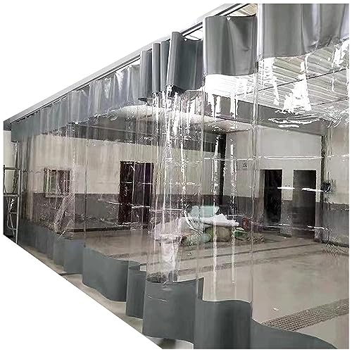 DLLY wasserdichte Planenseitenwände, Outdoor Transparente PVC Planen Vorhänge, Transparente Planenseitenwände Für Pergola Pavillon Patio Porch Carport, Abdeckplane Mit Ösen,LxH-1.2x2m/3.9 * 6.6ft von DLLY