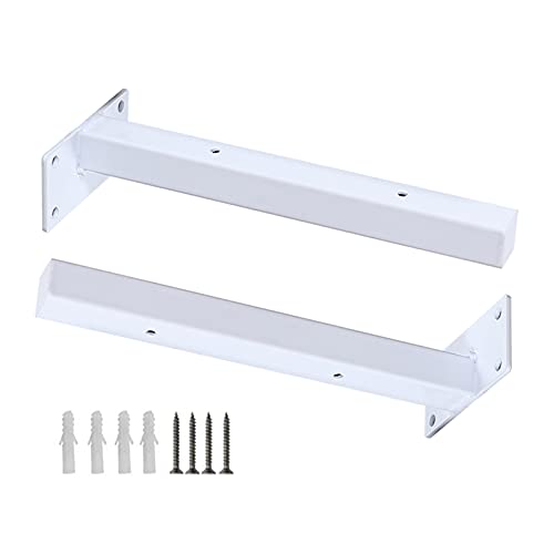 Regalträger Heavy Duty, 1 Set Mit 2 T-förmigen Industrie Regalhalterung, Verdeckter Wand Regalhalterungen, Schwebende Regalwinkel Für Heimwerken/dekorieren, Mit Schrauben,White-40cm/15.7in Regalträger Heavy Duty, 1 Set Mit 2 T-förmigen Industrie Regalhalterung, Verdeckter Wand Regalhalterungen, Schwebende Regalwinkel Für Heimwerken/dekorieren, Mit Schrauben,White-40cm/15.7in von DLLY