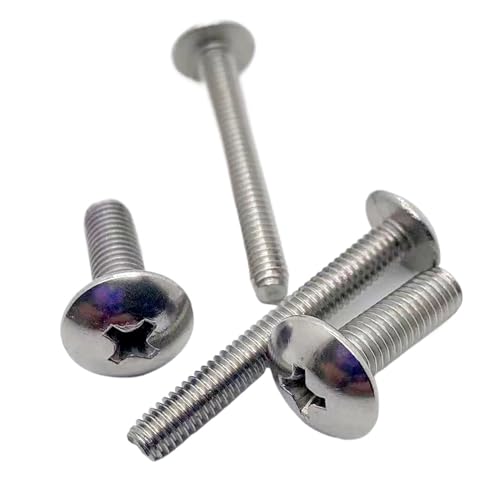 1 Stück/50 Stück M2 M2,5 M3 M4 M5 M6 M8 304 Edelstahl große flache runde Kreuzkopfschraube(5mm,M2.5 50pcs) von DLNTXFDG
