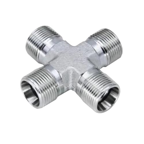 1 stücke DN12-DN52 Metric 24 ° Ferrule 4-Wege Hochdruck Hydraulische Fitting Anschluss(XC 22) von DLNTXFDG