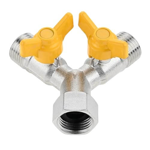 1 stücke Y-Verteiler Schalt Ventil 1/2 Zoll Messing Wasser Distributor Mit abschaltung Ventil Tap Splitter von DLNTXFDG
