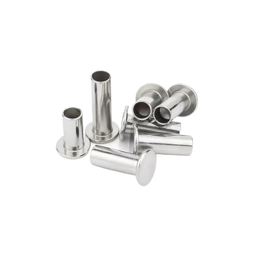 304 Edelstahl Flachrundkopf Hohlniete M1.5 M2 M2.5 M3 M4 M5 M6(50pcs 4x6) von DLNTXFDG