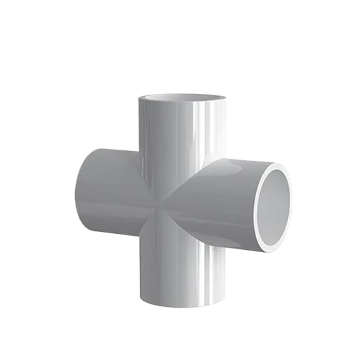 5 STÜCKE 4-Wege-Kreuz PVC-Anschluss Möbel Grade Garten Bewässerungssystem Teile(White,20mm) von DLNTXFDG