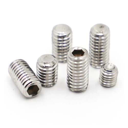 5 Stück-50 Stück M2 M2,5 M3 M4 M5 M6 M8 304 Edelstahl Sechskant-Sechskant-Stellschrauben Madenschraube(10mm,M2.5 50pcs) von DLNTXFDG
