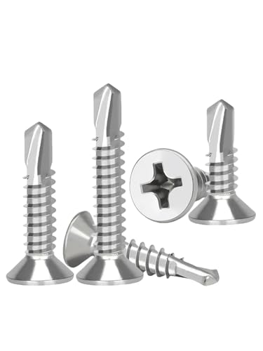 50 STÜCKE #8 M4.2 410 Edelstahl Flachkopf Selbstbohrende Schrauben(4.2x 13 10PCs) von DLNTXFDG