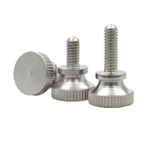 DLNTXFDG 1 Stück – 10 Stück M2 M2,5 M3 M4 M5 M6 304 Edelstahl Handgriffknopf Rändelschrauben Länge 3 mm – 35 mm(10pcs,M4 x 30mm) von DLNTXFDG