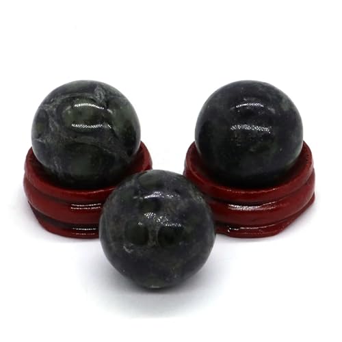 DLNTXFDG 25MM Natürliche Kristalle Runde Steine ​​Ball Sammlung Mineral Massage Globe Home Decor(Kambaba Jasper,20PC) von DLNTXFDG