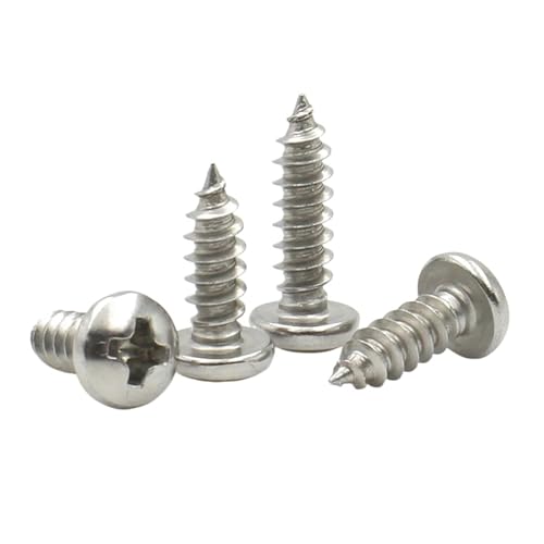 DLNTXFDG 304 Edelstahl Kreuz M1 M1,2 M1,4 M1,7 M2 M2,3 M2,6 M3 M3,5 M4 M5 M6 Kopf Selbstschneidende Schraube Holz Schrauben(20mm,M3.5 (50pcs)) von DLNTXFDG