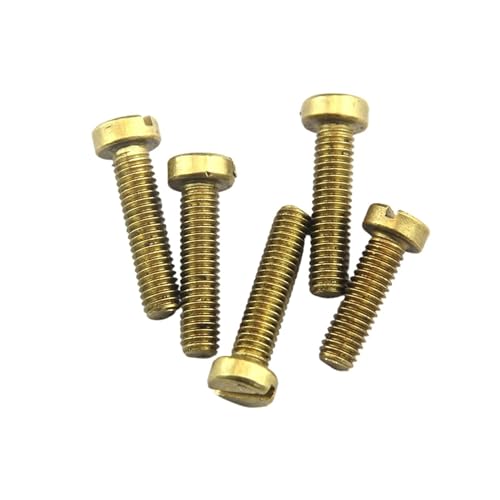 DLNTXFDG Messing-Flachkopf-Schlitzschraube M2-M6(10pcs M5x10) von DLNTXFDG