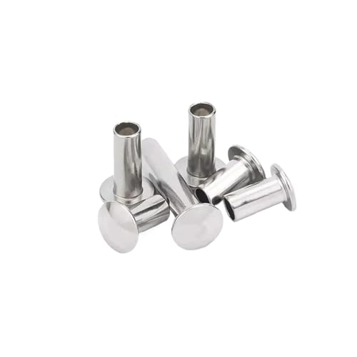 Halbhohlniete aus Edelstahl 304 / Flachrundkopf-Hohlniete M2 M2.5 M3 M4 M5 M6(10pcs M4x46) von DLNTXFDG