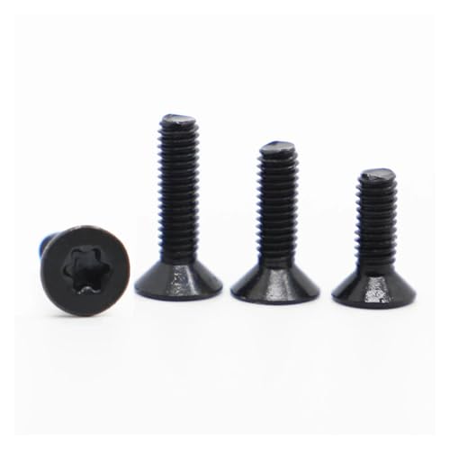 M2 M2,5 M3 M4 M5 M6 M8 Schwarz 304 Edelstahl Sechs-Lobe Torx Kopf Flache Senkkopfschraube Sechs-Lobe Maschinenschrauben(12mm,M4 10pcs) von DLNTXFDG