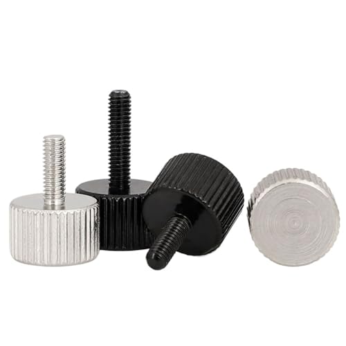 M3 Flachkopf-Rändelschraube for Computer-PC-Gehäuse(M3x10mm Black,10Pcs) von DLNTXFDG