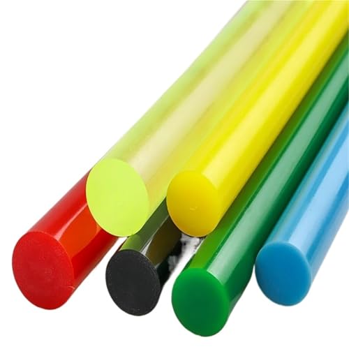 Mehrere Farben, massiver PU-Polyurethan-Stab, Durchmesser 20–55 mm, Länge 500 mm(Yellow transparent,Dia55x500mm) von DLNTXFDG