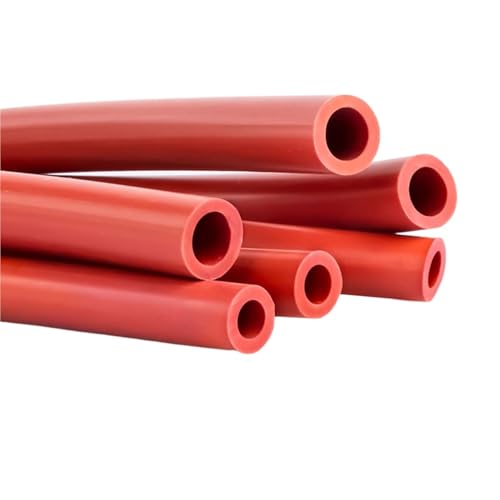 Roter Silikonkautschukschlauch ID 2 mm ~ 38 mm(14x18mm 1 Meter) von DLNTXFDG