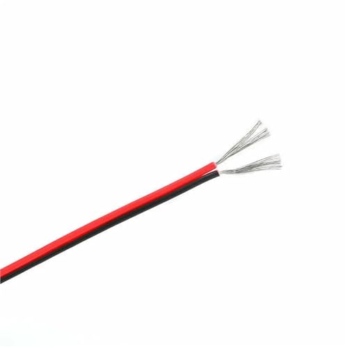 Roter Und Schwarzer Silikondraht, Flexibler Paralleldraht, Zweiadrig, Weicher, Zweifarbiger Draht, Verzinntes Kupfer-Silikonkabel(20AWGx2P,5 meter) von DLNTXFDG