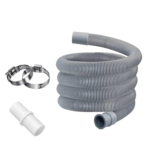 1/1,5/2 M Ablaufschlauch For Waschmaschine Und Geschirrspüler, Verlängerungsrohr Mit Halterungssatz, Ablaufschlauch For Waschmaschine(1m) von DLRBNDMGF