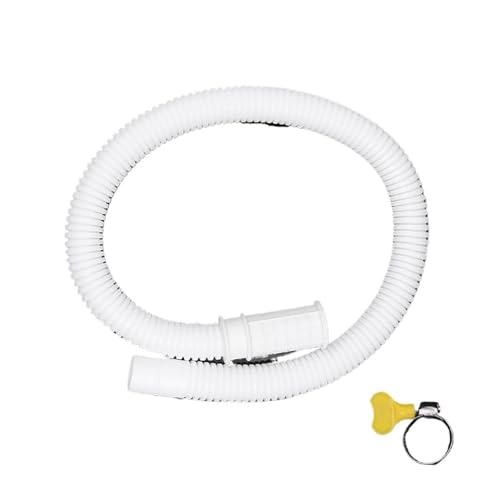 Ablaufschlauch For Waschmaschine, Abwasserauslass, Weicher Schlauch, Weiß, PP, Dehnbarer Flexibler Schlauch(1m) von DLRBNDMGF