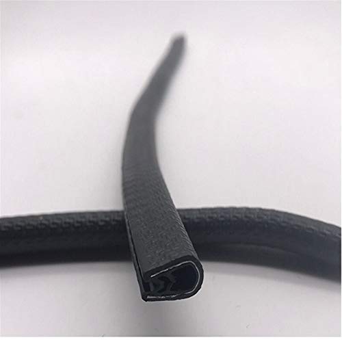DLRSET Zugluftstopper Wetter Stripping, 3m U-Art-Gummisicke Ordnungs-Schwarz-Siegel-Schutz-Schutz Säule Streifen, Metall Innerhalb for Auto-Van-Boots-LKW Bonnet (Size : 6mmX10mm) von DLRSET
