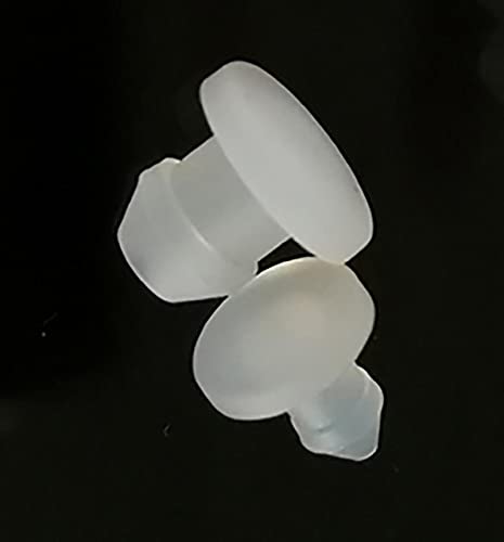 Gummi Durchgangstüllen, 10 stücke Silikon-Gummi-Lochkappen 4,5mm bis 6mm T-Steckerabdeckung Snap-On-Dichtung Blindende Endkappen Dichtungstopper (Color : Transparent, Size : 4.5mm(10pcs)) von DLRSET