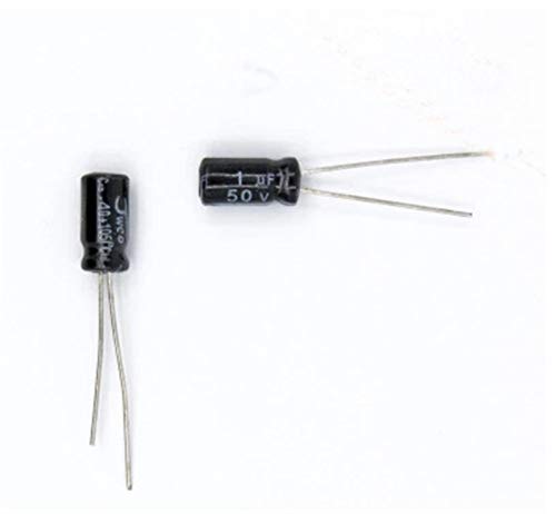 Kondensator-Sortiment, 50PCS 50V 50V 1UF 1UF Electrolytic Capacitor Größe 5 * 11mm 50 V / 1 UF Aluminum Electrolytic Capacitor von DLRSET