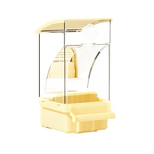 Futterspender für Papageien mit großer Kapazität für Vogelkäfige, abnehmbar, leicht zu reinigen, transparenter Futterbehälter, Haustierkäfigzubehör, automatischer Vogelfutterspender für Käfig von DLUKENY