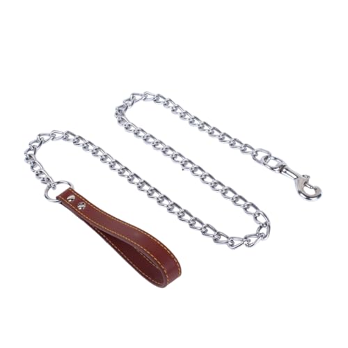 Hundeleine mit Lederhalsband, strapazierfähig, Zugseil für kleine Haustiere, praktisch, ausbruchsicher, 180 cm von DLUKENY